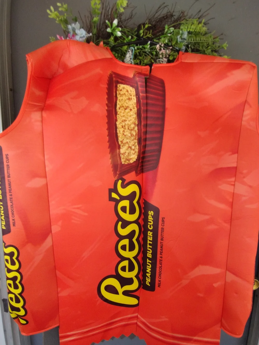 Reese's Peanut Butter Cup Costume - Bright Orange Candy Logo